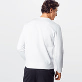 infnity crew neck white sweat shirt for winter